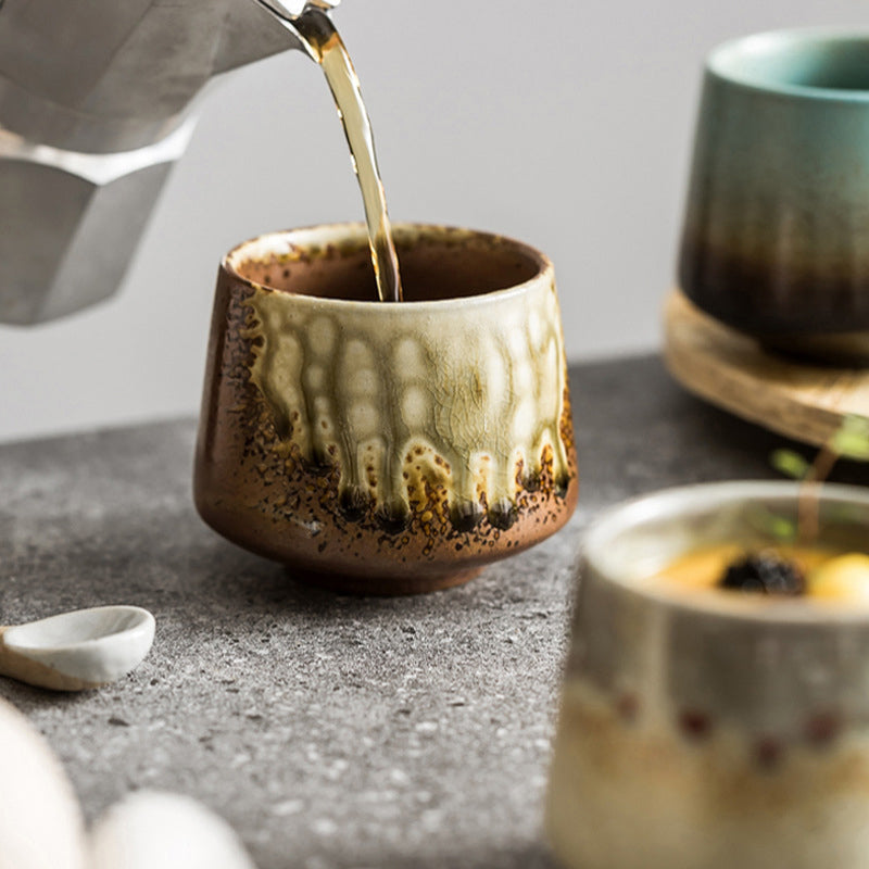 Buddha Stones Retro Kiln Change Tazza da caffè in ceramica Tazza da caffè espresso 200 ml