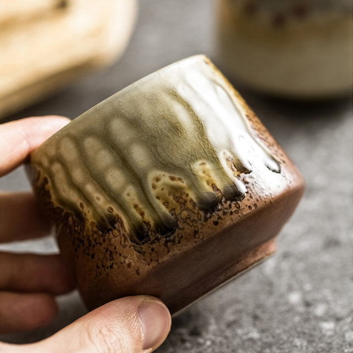 Buddha Stones Retro Kiln Change Tazza da caffè in ceramica Tazza da caffè espresso 200 ml