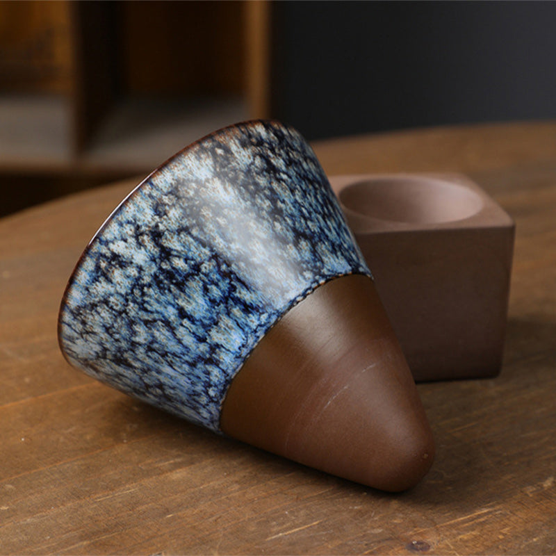 Buddha Stones Retro Kiln Change Tazza da caffè in ceramica Tazza da caffè espresso con base da 200 ml