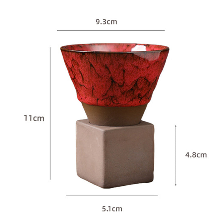 Buddha Stones Retro Kiln Change Tazza da caffè in ceramica Tazza da caffè espresso con base da 200 ml