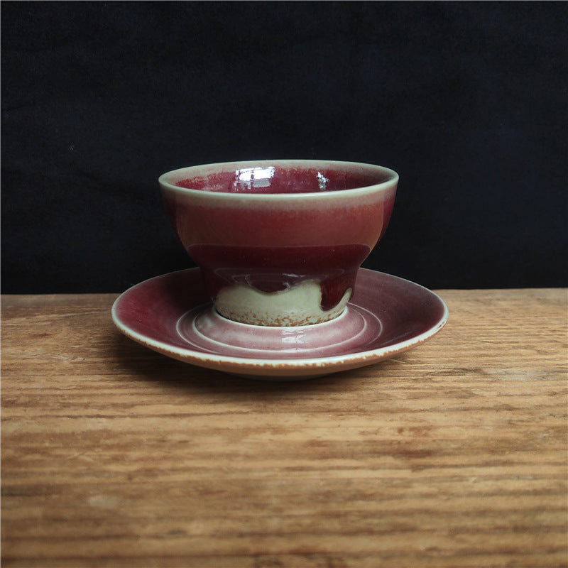 Tazza da caffè in ceramica con design del pianeta Buddha Stones , tazza da caffè in ceramica grezza con piattino