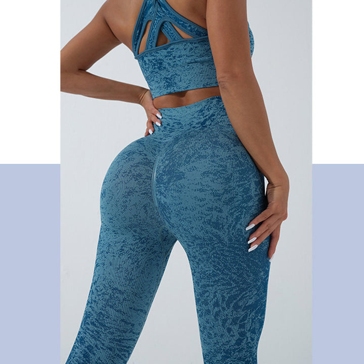 Buddha Stones Seamless Fitness Crop Canotta Leggings a vita alta Pantaloni Sport Palestra Yoga Outfit