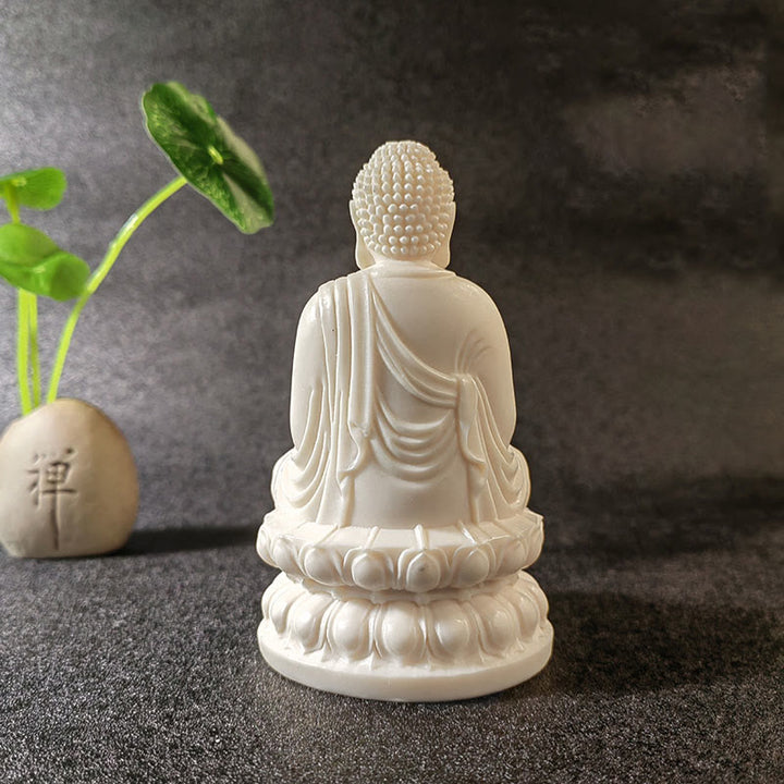 Buddha Stones Mini Avorio Frutta Tathagata Buddha Lotus Kwan Yin Avalokitesvara Manjusri Samantabhadra Serenity Desk Decorazione
