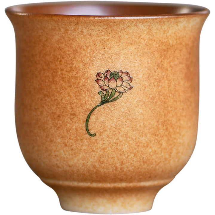Buddha Stones Piccolo Dunhuang Affreschi Loto Tazza da tè in ceramica Tazza da tè Kung Fu 90ml