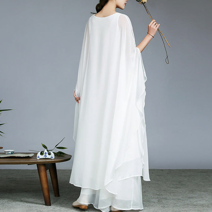 Buddha Stones Semplice Modello Midi Vestito Pantaloni Gamba Larga Meditazione Spirituale Zen Pratica Yoga Danza Abbigliamento - image 3