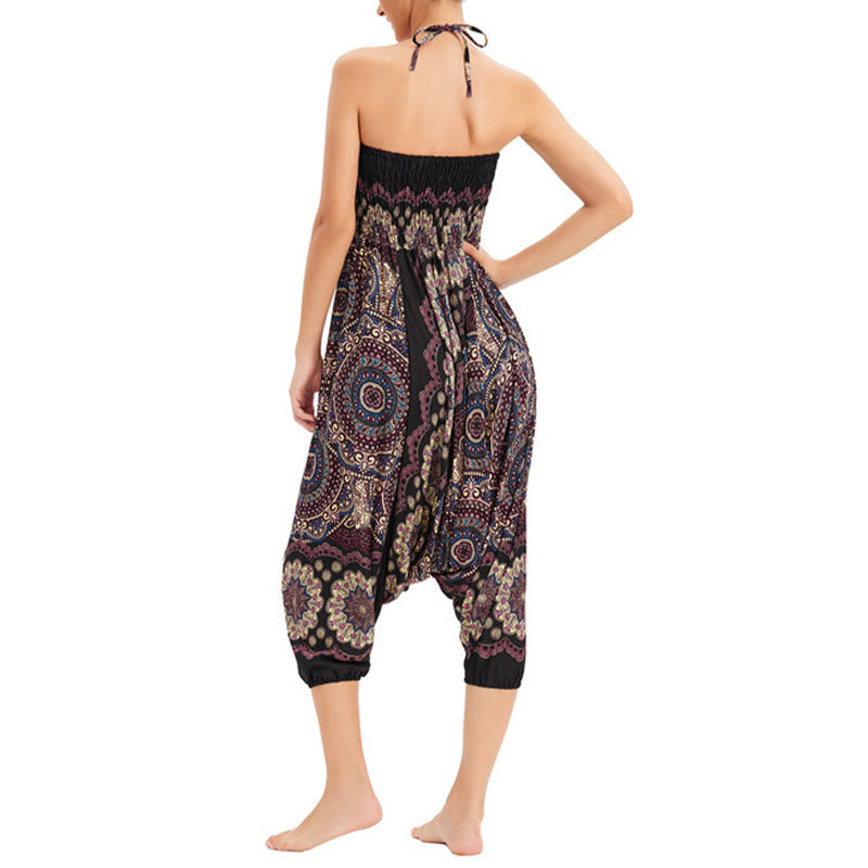 Pantaloni harem larghi con motivo a fiori mandala, pantaloni a vita alta, pantaloni da tuta, pantaloni da due stili Buddha Stones - image 12