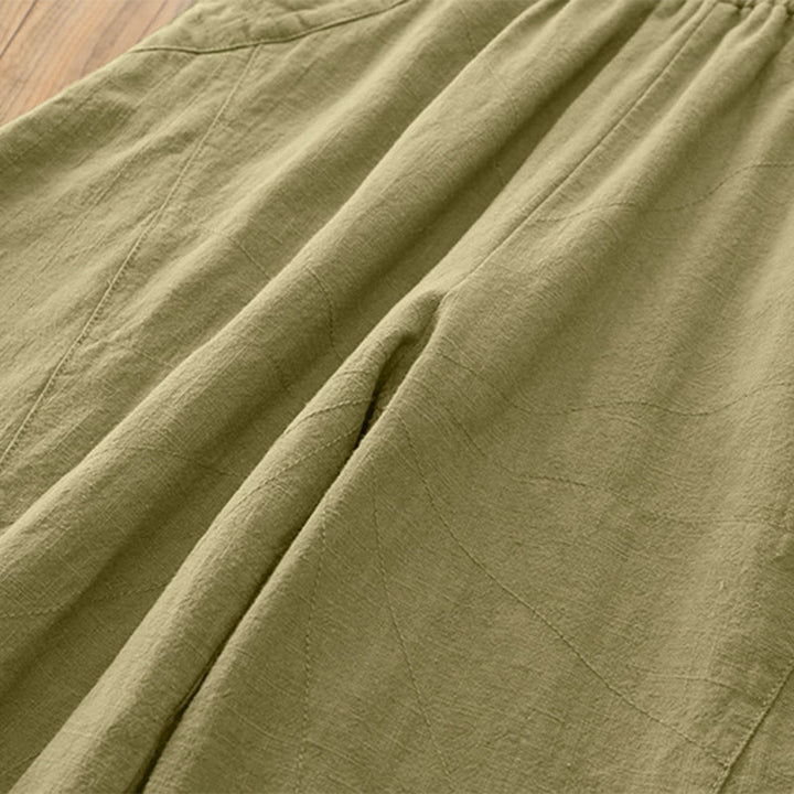 Pantaloni harem yoga larghi tinta unita con tasche Buddha Stones - image 34