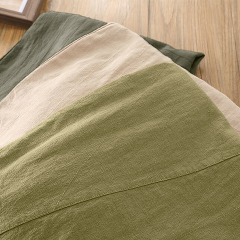 Pantaloni harem yoga larghi tinta unita con tasche Buddha Stones - image 51