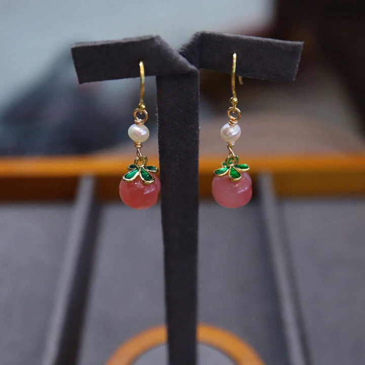 Buddha Stones placcate in oro rame naturale agata Yanyuan perla collana pendente braccialetto orecchini set positivo