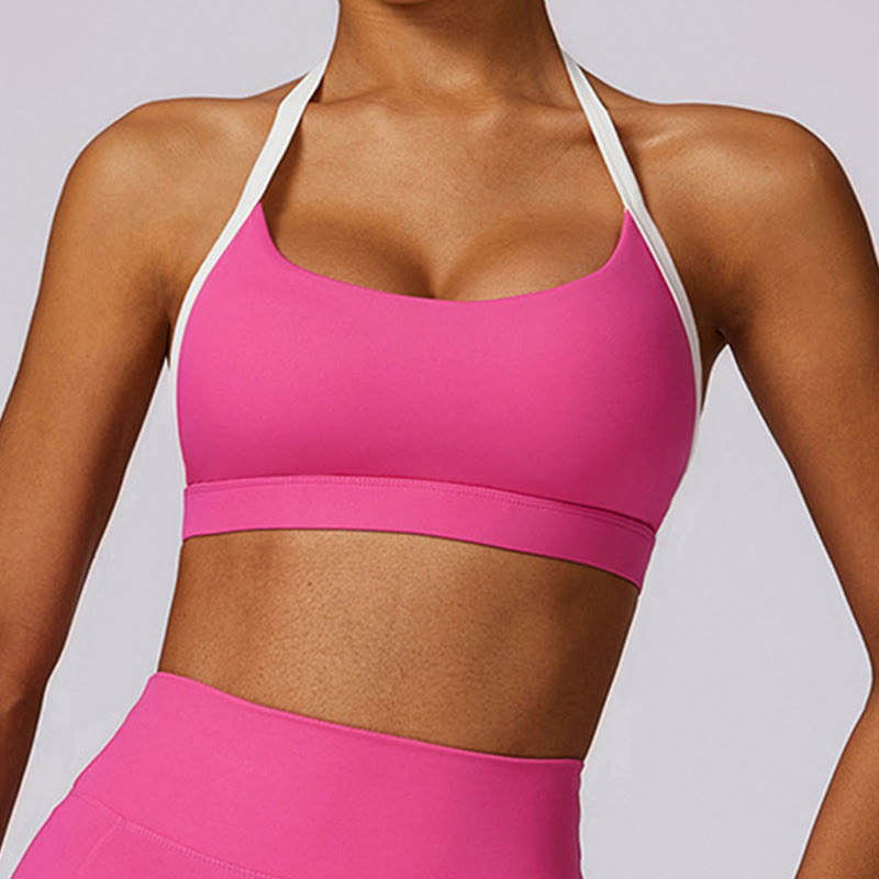 Buddha Stones reggiseno con scollo all'americana tinta unita, manica lunga, canotta corta, pantaloni, sport, fitness, palestra, yoga, outfit