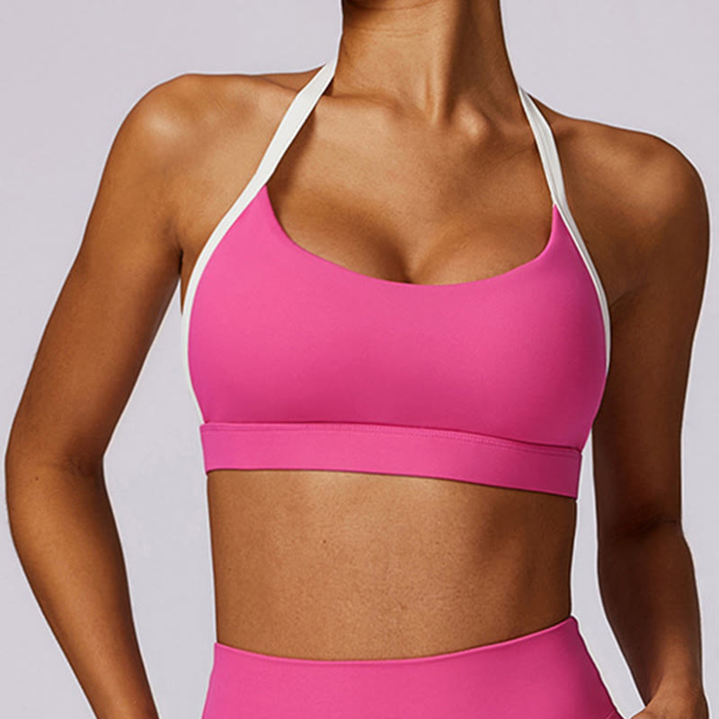 Buddha Stones reggiseno con scollo all'americana tinta unita, manica lunga, canotta corta, pantaloni, sport, fitness, palestra, yoga, outfit