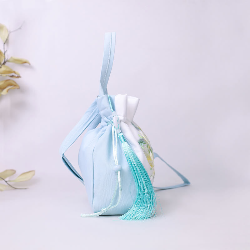 Buddha Stones Suzhou Ricamo Coniglio Loto Epiphyllum Peonia Magnolia Tote Borsa a tracolla Borsa a tracolla Borsa a mano