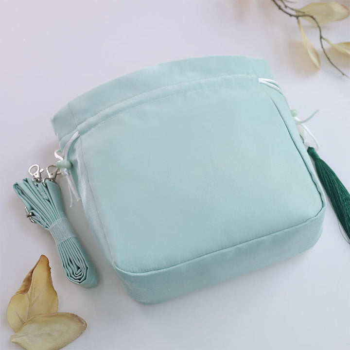 Buddha Stones Suzhou Ricamo Coniglio Loto Epiphyllum Peonia Magnolia Tote Borsa a tracolla Borsa a tracolla Borsa a mano