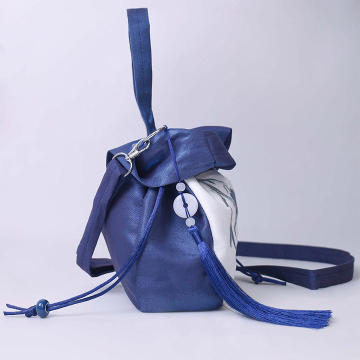 Buddha Stones Suzhou Ricamo Camelia Magnolia Peonia Loto Seta Tote Borsa a Tracolla Borsa a Tracolla Borsa a Mano