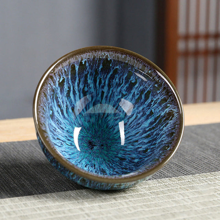 Buddha Stones Tazza da tè in ceramica multicolore Tazza da tè Ocean Wave