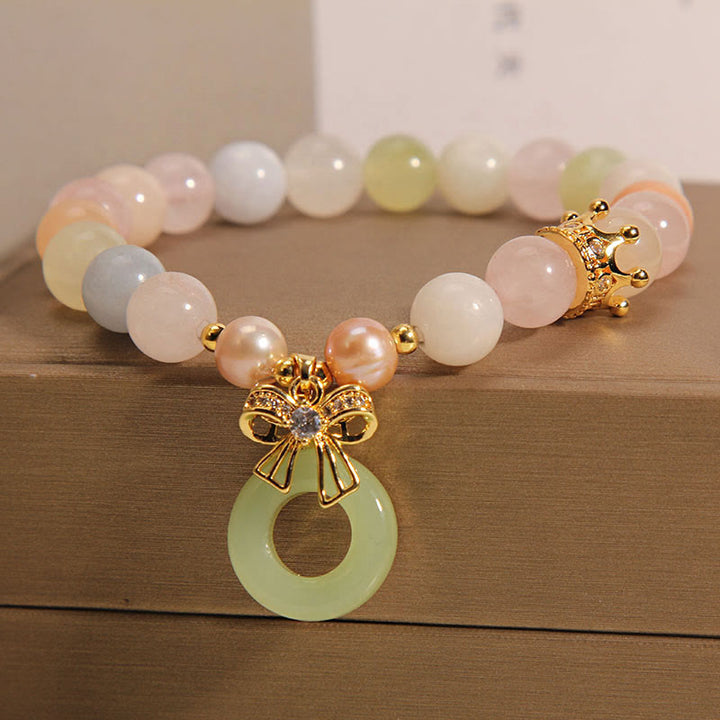 Bracciale Buddha Stones Morganite Peace Buckle Jade Confidence