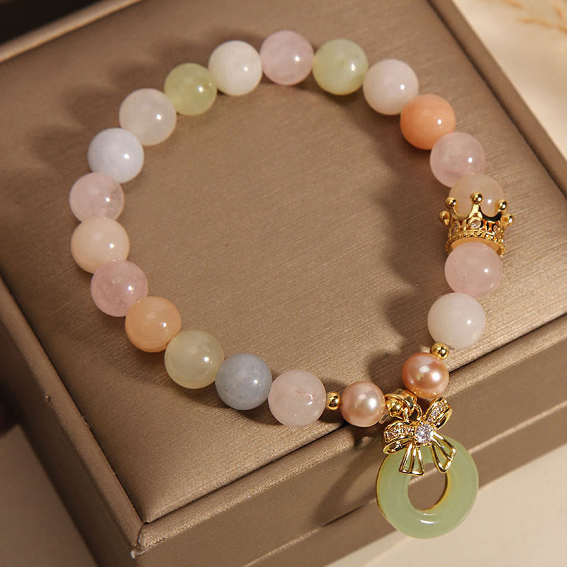 Bracciale Buddha Stones Morganite Peace Buckle Jade Confidence