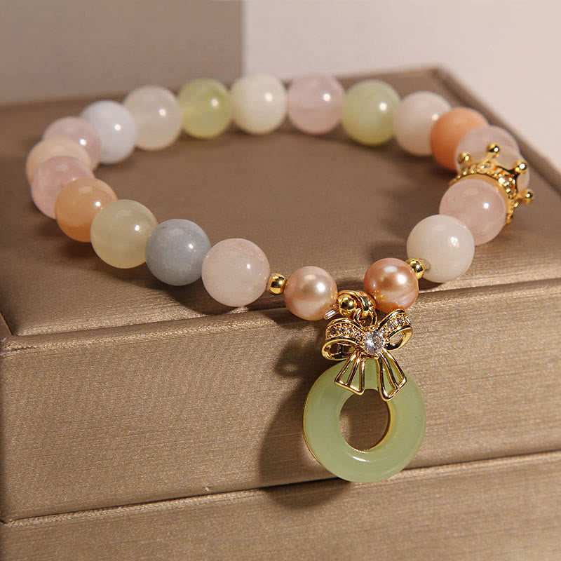 Bracciale Buddha Stones Morganite Peace Buckle Jade Confidence