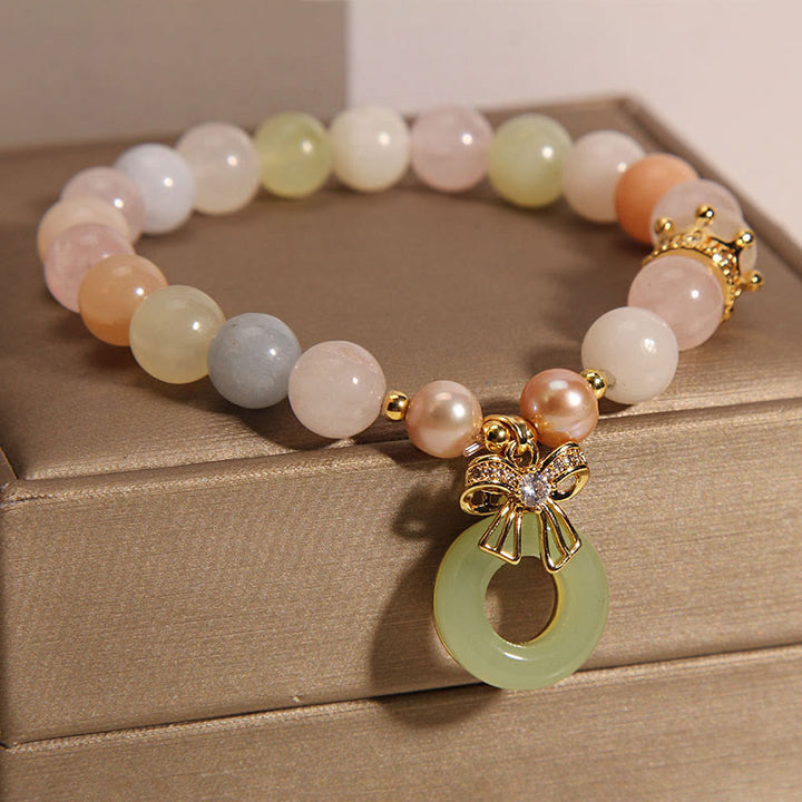 Bracciale Buddha Stones Morganite Peace Buckle Jade Confidence