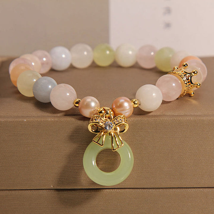 Bracciale Buddha Stones Morganite Peace Buckle Jade Confidence