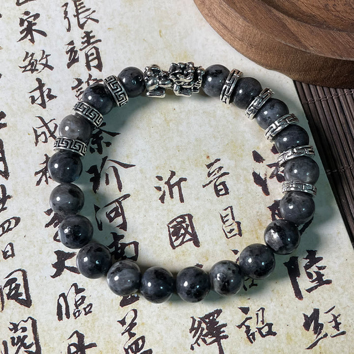 Braccialetto Buddha Stones Black Glitter Stone PiXiu Power