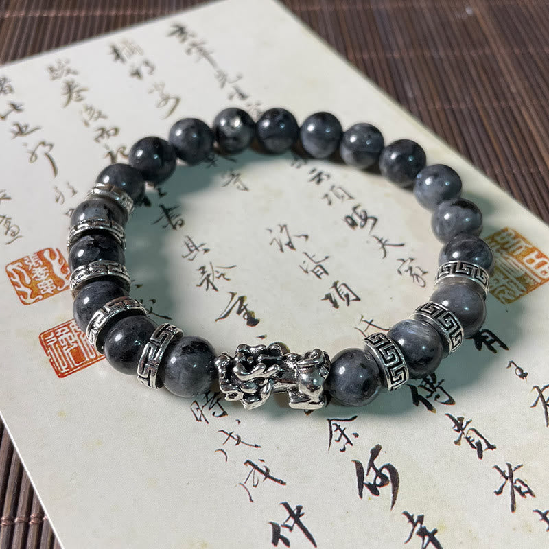 Braccialetto Buddha Stones Black Glitter Stone PiXiu Power