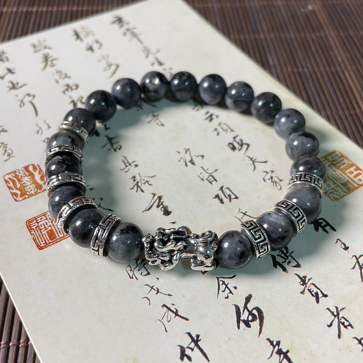 Braccialetto Buddha Stones Black Glitter Stone PiXiu Power