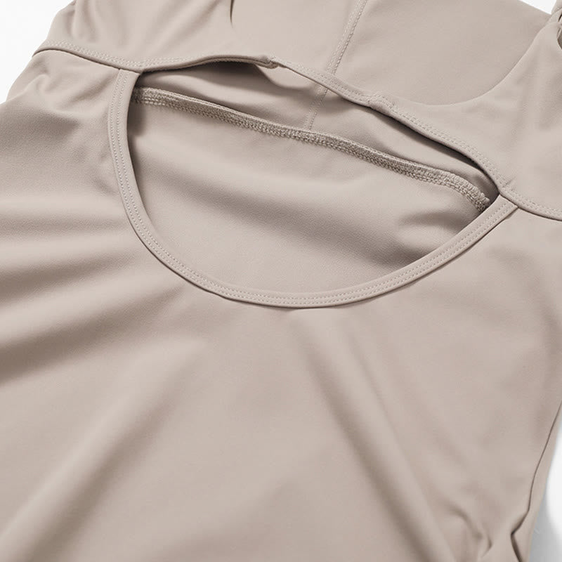 Buddha Stones Solid Backless Tennis Yoga Donna Sport Vestito - image 33