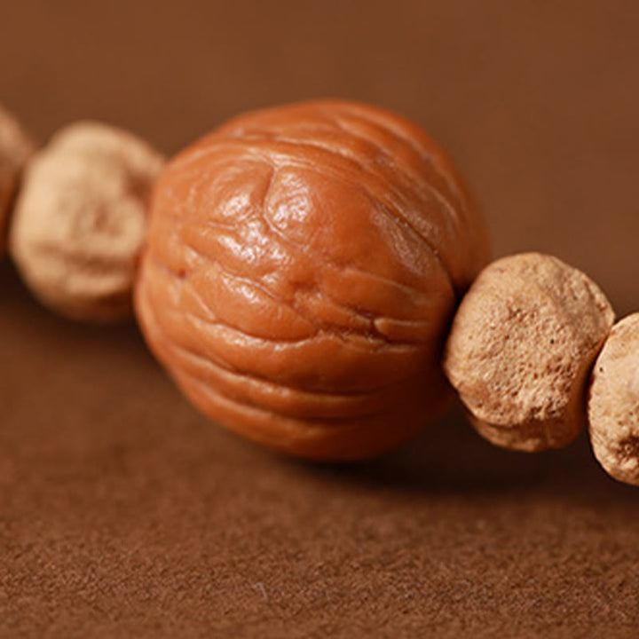 Buddha Stones 108 Perle Bodhi Seed Agata Rossa Testa di Cervo Bracciale Mala della Saggezza