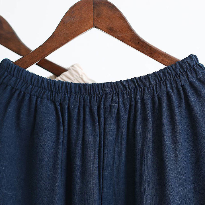 Buddha Stones 2 pezzi scollo a V da uomo manica lunga camicia top pantaloni meditazione zen tai chi cotone lino abbigliamento set - image 41