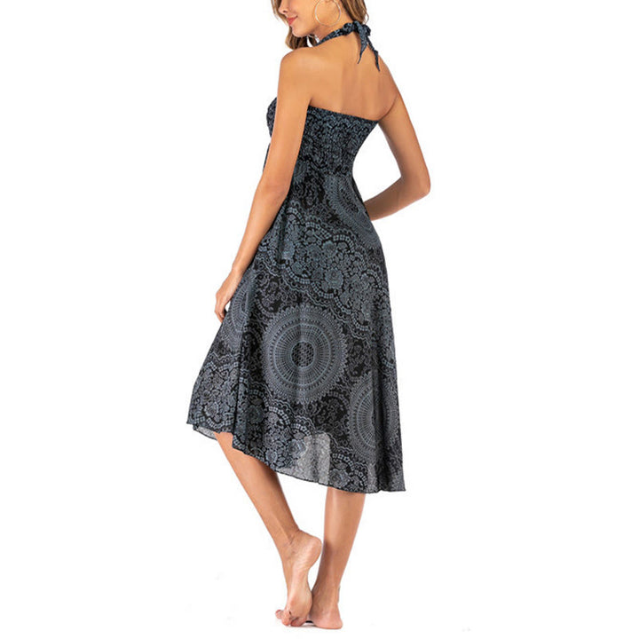 Buddha Stones Due stili indossano Boho Compass Rose Flower Skirt Dress - image 49
