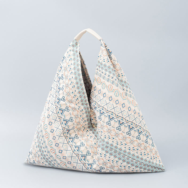 Borsa a tracolla triangolo sottobraccio con stampa a strisce leopardate, motivo : Buddha Stones , geometria, fiori di tigre