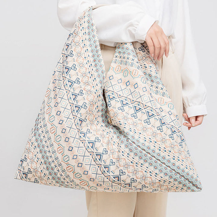 Borsa a tracolla triangolo sottobraccio con stampa a strisce leopardate, motivo : Buddha Stones , geometria, fiori di tigre