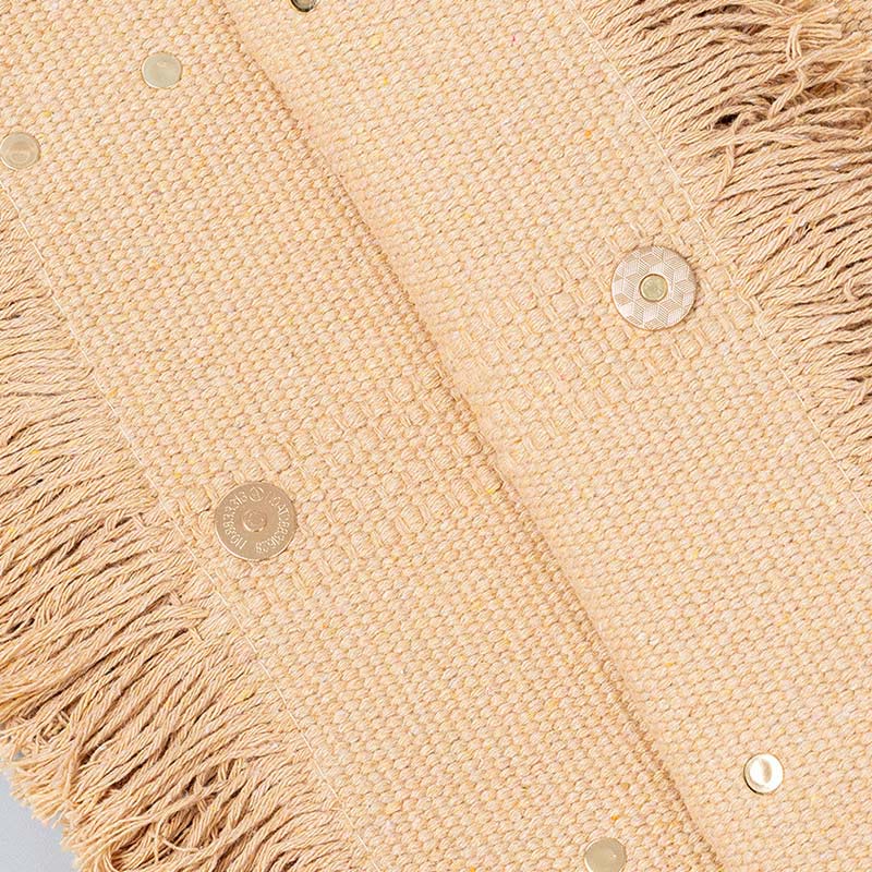 Borsa a tracolla in tela con nappe tinta unita e grande capacità Buddha Stones