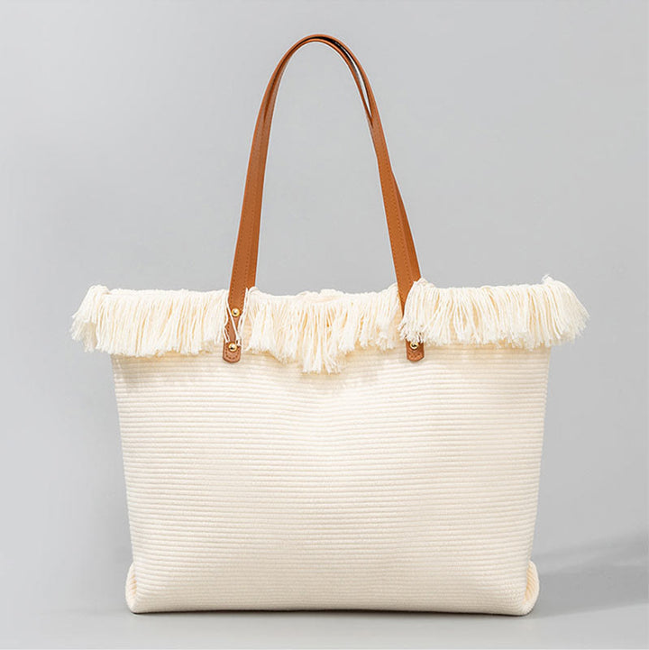 Borsa a tracolla in tela con nappa Hamsa, grande capacità, con foglie di malocchio e Buddha Stones