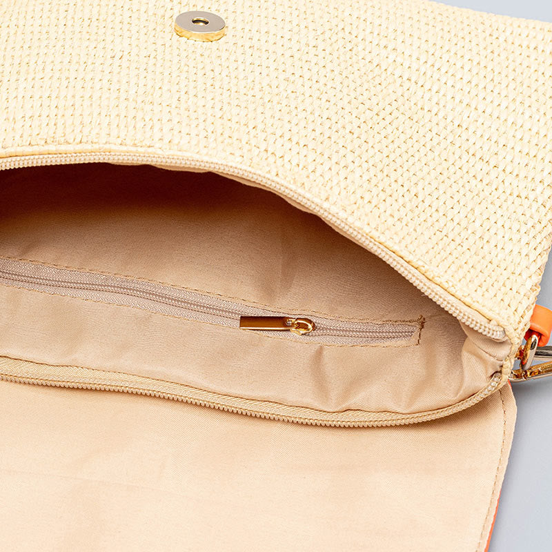 Borsa a tracolla in paglia intrecciata con fiore di elefante, borsa a tracolla, borsa a mano, Buddha Stones