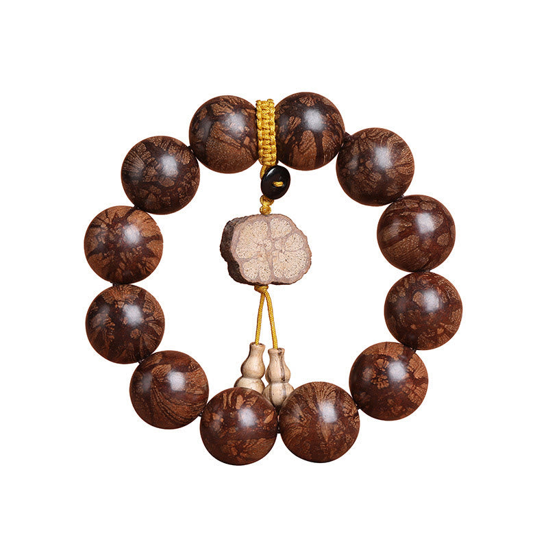 Bracciale Buddha Stones Plum Blossom Wood per la pace interiore