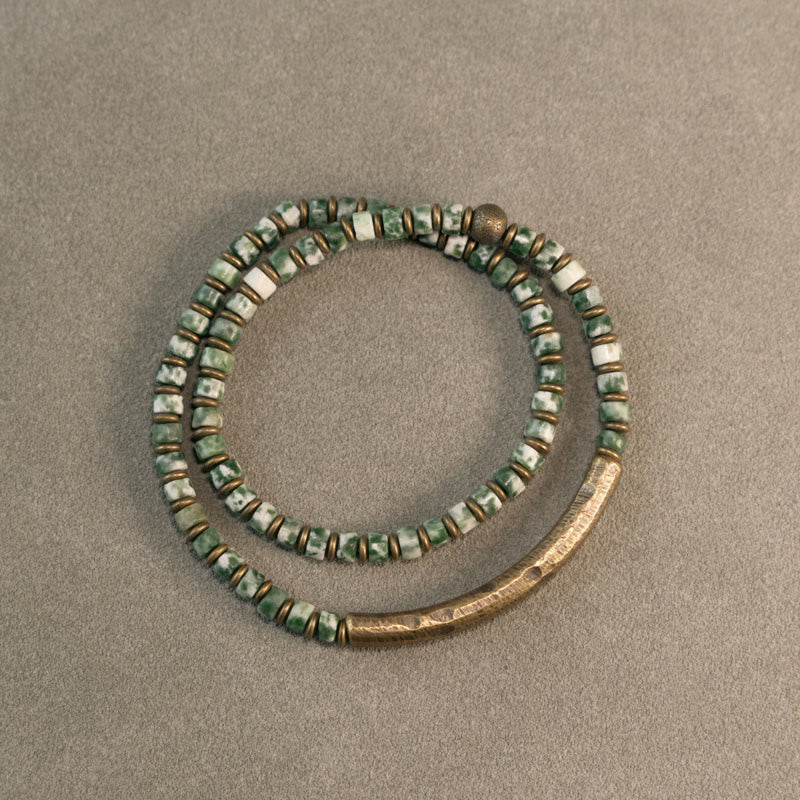 Buddha Stones Sodalite Immagine Diaspro Pietra Verde Punto Braccialetto Armonia Saggezza