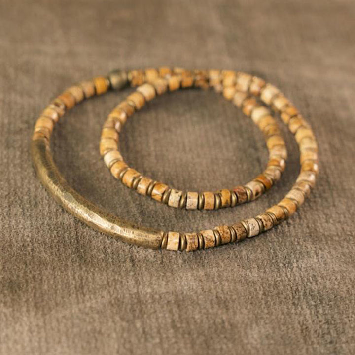 Buddha Stones Sodalite Immagine Diaspro Pietra Verde Punto Braccialetto Armonia Saggezza