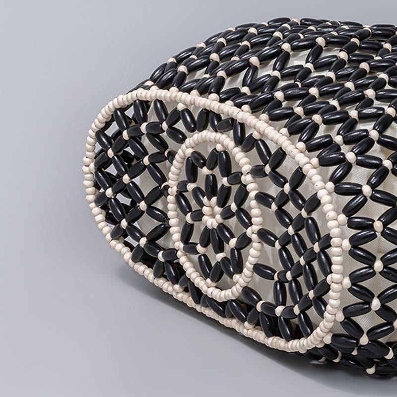 Borse a tracolla con perline di legno intrecciate a mano , Buddha Stones