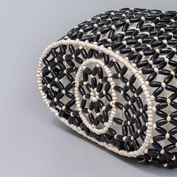 Borse a tracolla con perline di legno intrecciate a mano , Buddha Stones