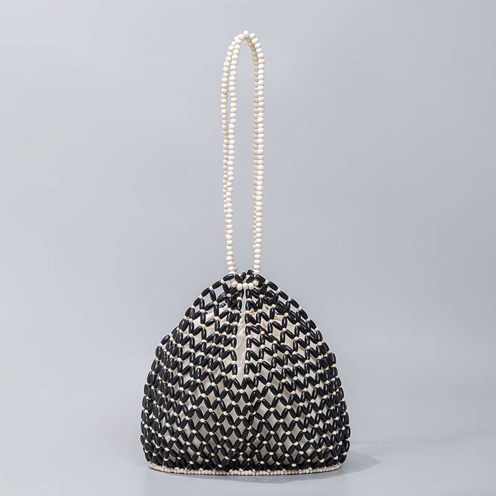 Borse a tracolla con perline di legno intrecciate a mano , Buddha Stones