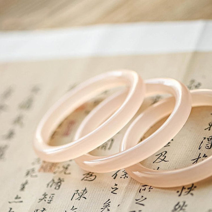 Buddha Stones Braccialetto di giada rosa antico naturale per l'amore di sé