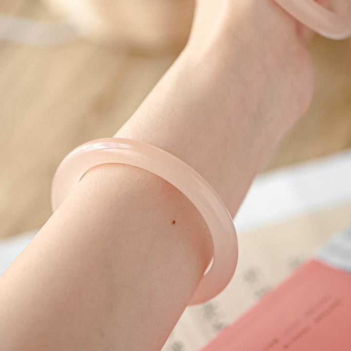 Buddha Stones Braccialetto di giada rosa antico naturale per l'amore di sé