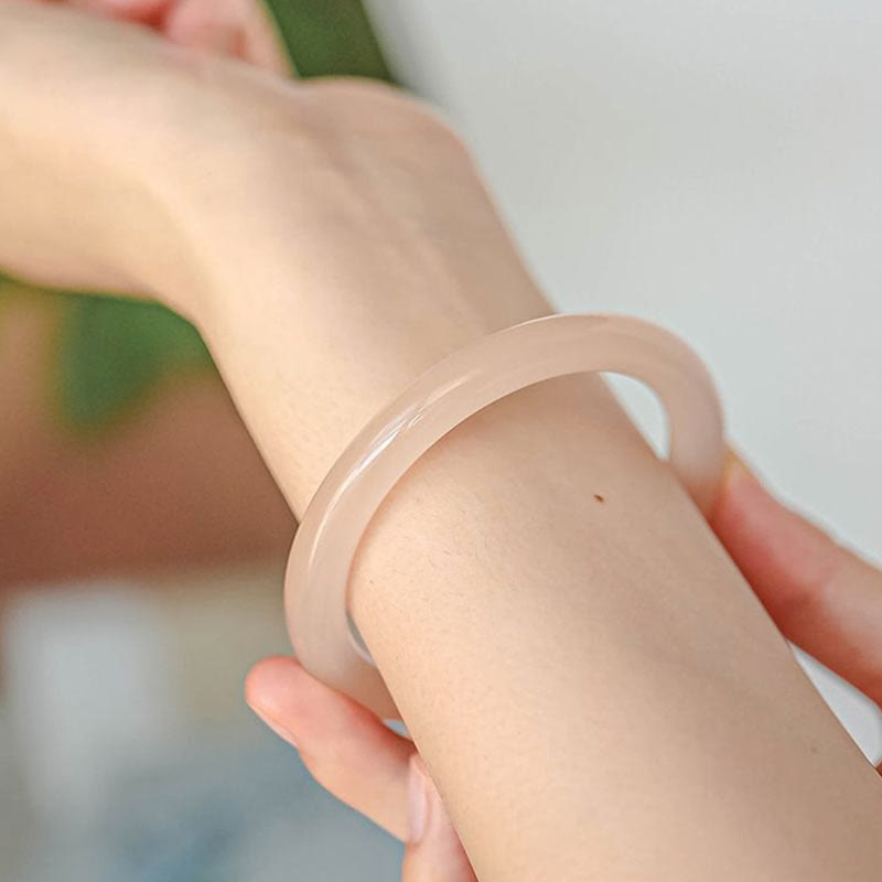 Buddha Stones Braccialetto di giada rosa antico naturale per l'amore di sé