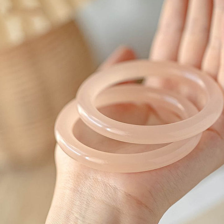 Buddha Stones Braccialetto di giada rosa antico naturale per l'amore di sé