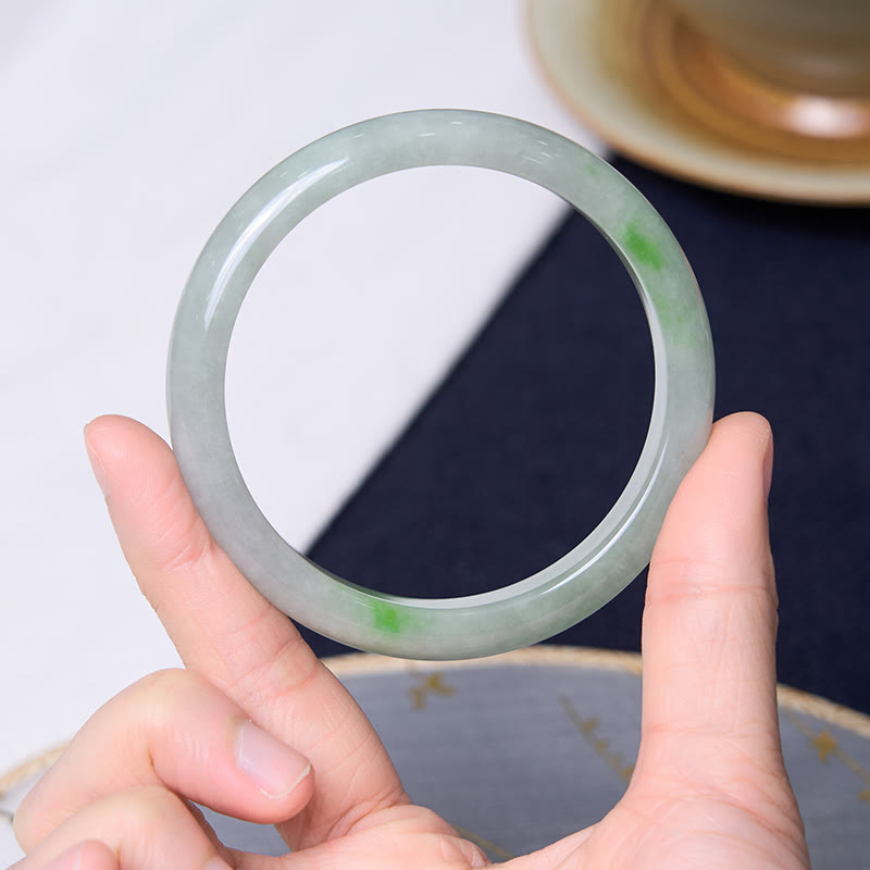 Le Buddha Stones portano fortuna Braccialetto di giada verde Braccialetto