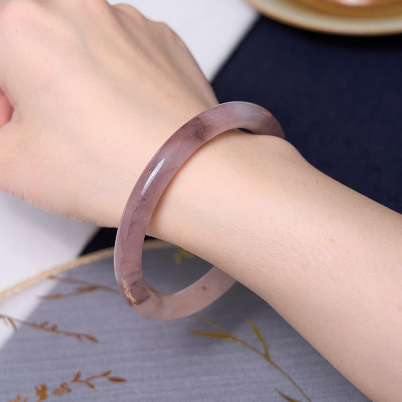 Le Buddha Stones esaltano la felicità e la gioia, set di braccialetti viola