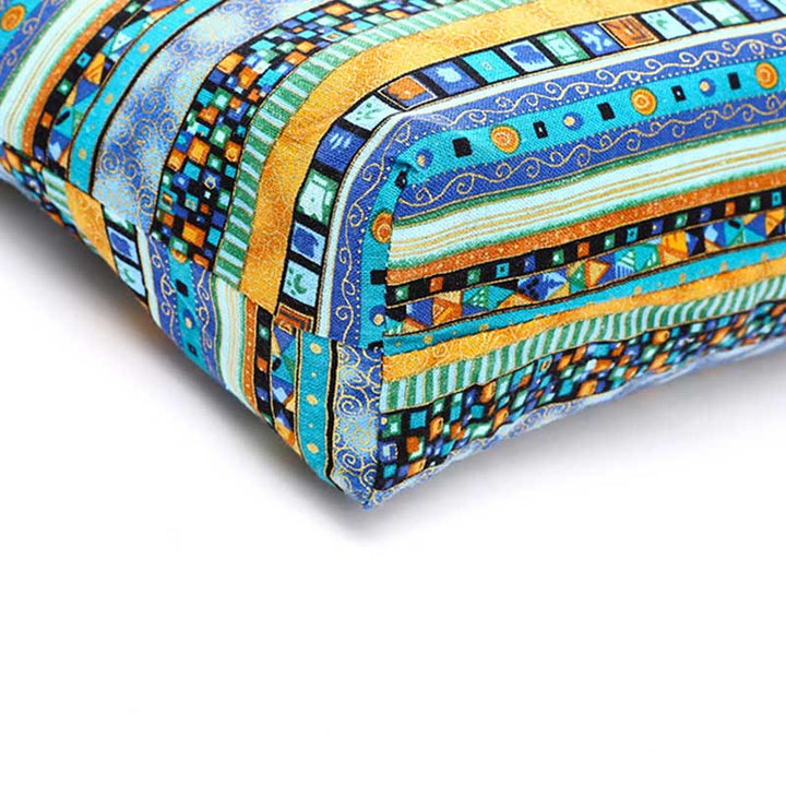 Borsa a tracolla con strisce di cotone Buddha Stones