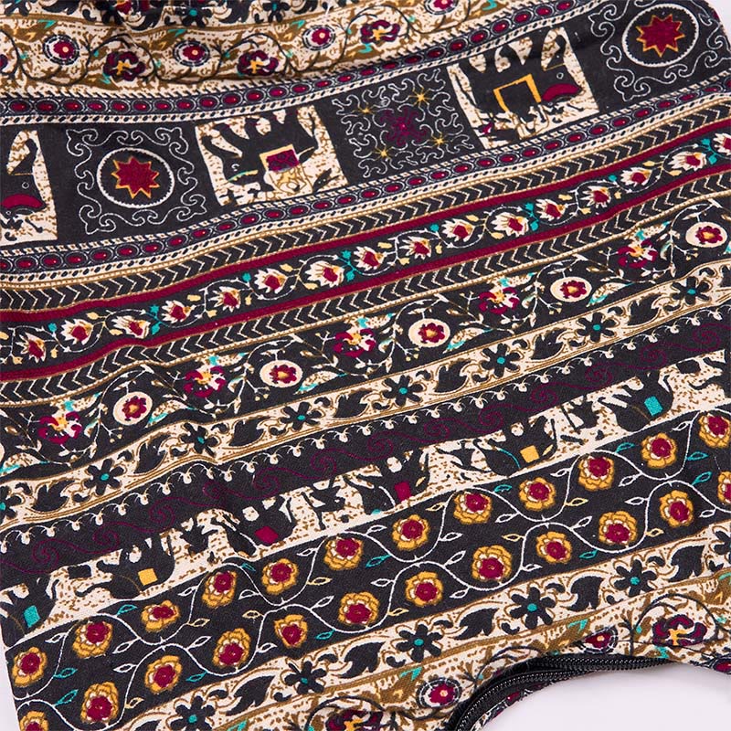 Borsa a tracolla con strisce di elefante in cotone Buddha Stones